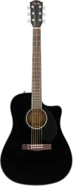 FENDER CD-60SCE BLACK WN
