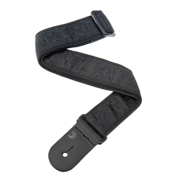 D'ADDARIO 50B01 NYLON WOVEN GUITAR STRAP (BLACK SATIN)