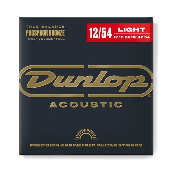 DUNLOP DAP1254 PHOSPHOR BRONZE ACOUSTIC GUITAR STRINGS (12-54)