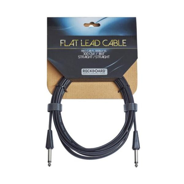 ROCKBOARD FLAT INSTRUMENT CABLE, STRAIGHT/STRAIGHT (300 CM)