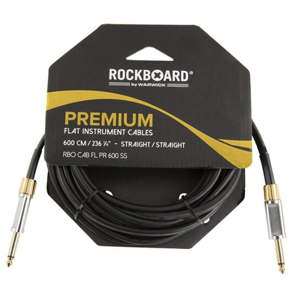 ROCKBOARD PREMIUM FLAT INSTRUMENT CABLE, STRAIGHT/STRAIGHT (600 CM)