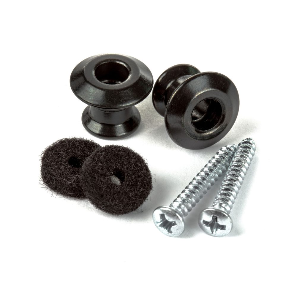 DUNLOP STRAPLOK DUAL DESIGN STRAP BUTTON SET - BLACK - Зображення 1