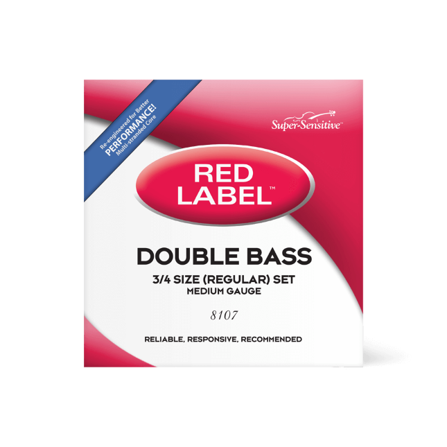 image_2022_04_22T08_04_11_350Z.6267a588ae19b D'ADDARIO Super Sensitive 8107 Red Label Double Bass String Set - 3/4 Size - Зображення 1