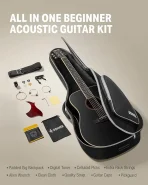Donner Music Acoustic Guitar Cutaway Black — изображение 2