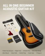 Donner Music Sunburst Acoustic Guitar - Зображення 2