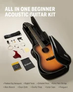 Donner Music Donne Acoustic Guitar Cutaway Sunburst — изображение 2