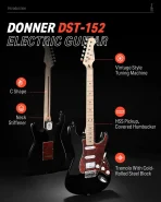 Donner Music DST-152 Electric Guitar Kit Black - Зображення 2