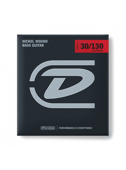 DUNLOP DBN30130 NICKEL WOUND BASS STRINGS 30-130 | 6-STRING